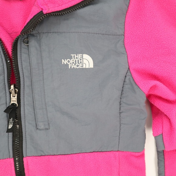The North Face Fleece Jacket Pink Grey Zip Up Womens M - Picture 3 of 14